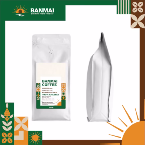 Hạt rang Arabica Sơn La Banmai Coffee 500gr