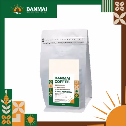Hạt rang Arabica Sơn La Banmai Coffee 1000gr
