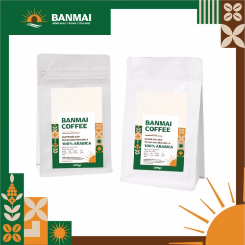 Hạt rang Arabica Sơn La Banmai Coffee 200gr