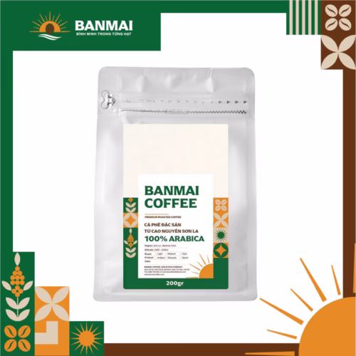 Hạt rang Arabica Sơn La Banmai Coffee 1000gr